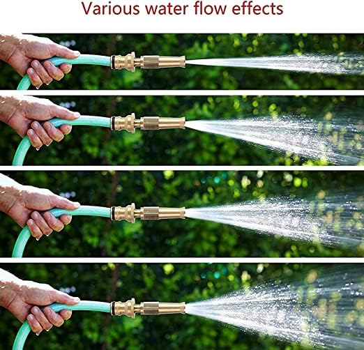 Mashki 1/2 Inch Flexible Water Pipe With Metal Water Sprayer For Gardening, Car Washing, Home Use Floor Clean Etc (20 Meter (65 Feet)) - Image 5