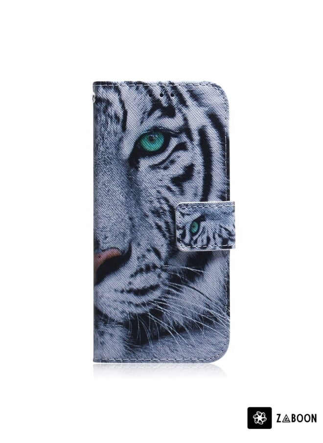 Green Tiger - For Infinix Hot 10i / Smart 5 Pro X659B / PR652B / S658E Coloured Drawing Leather Phone Case(Tiger) - Image 1