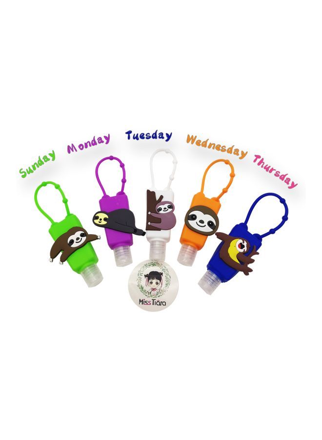 NIBEMINENT 5-Piece Cartoon Design Hand Sanitizer Bottles 3.3x11.5cm - Image 3