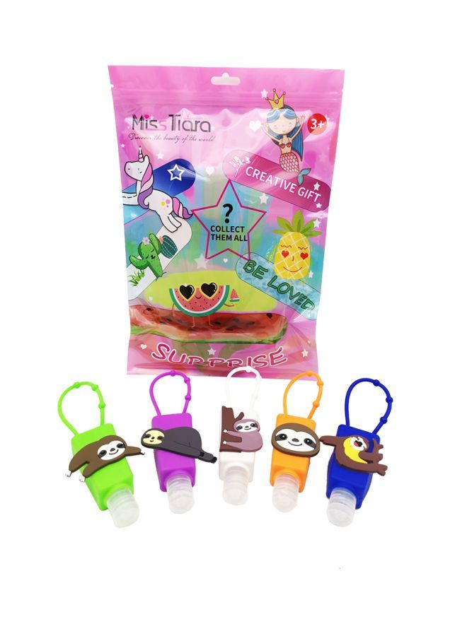 NIBEMINENT 5-Piece Cartoon Design Hand Sanitizer Bottles 3.3x11.5cm - Image 2