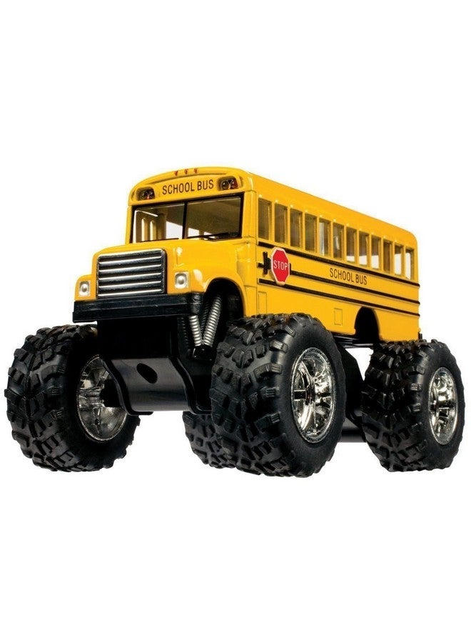 KinsFun حافلة المدرسة الوحشية كينز فن: حافلة مدرسية صفراء مصنوعة من المعدن بحجم 5 بوصات مع عجلات وحشية! - Image 1