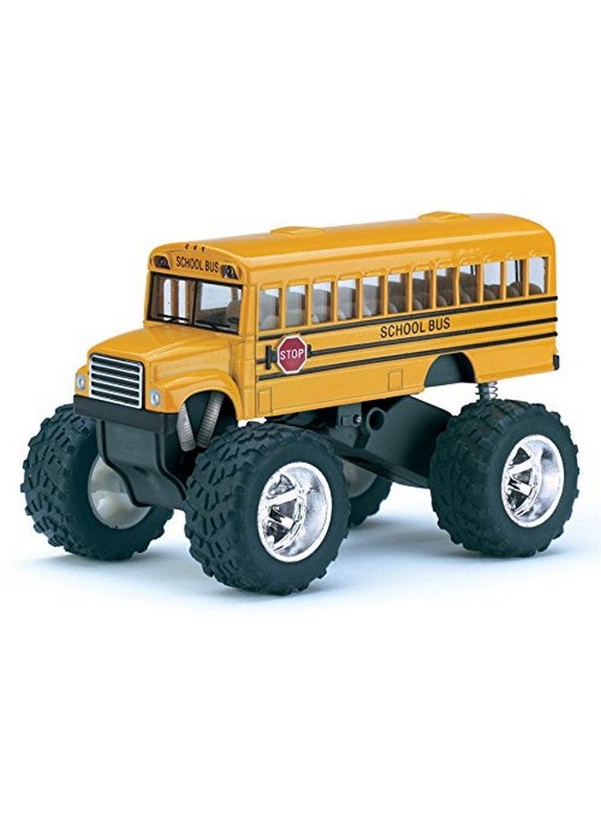 KinsFun حافلة المدرسة الوحشية كينز فن: حافلة مدرسية صفراء مصنوعة من المعدن بحجم 5 بوصات مع عجلات وحشية! - Image 2