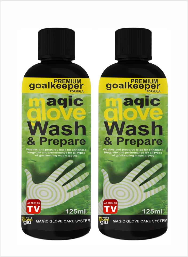 AS SEEN ON TV Magic gloveglu Glove Wash & Prepare Premium goalkeeper Formula 125ml Pack Of 2 