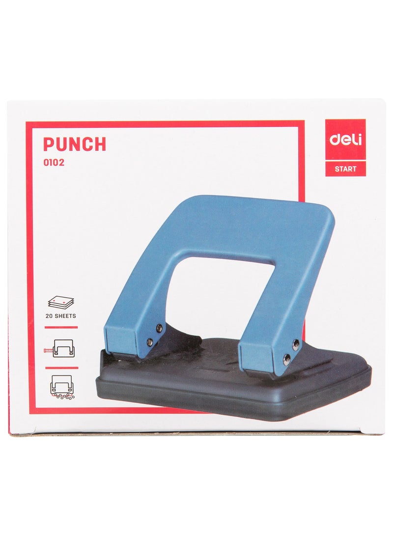 Deli E0102 Punch - 20 Sheets, 80mm, 桅6mm, White/Blue - Image 2