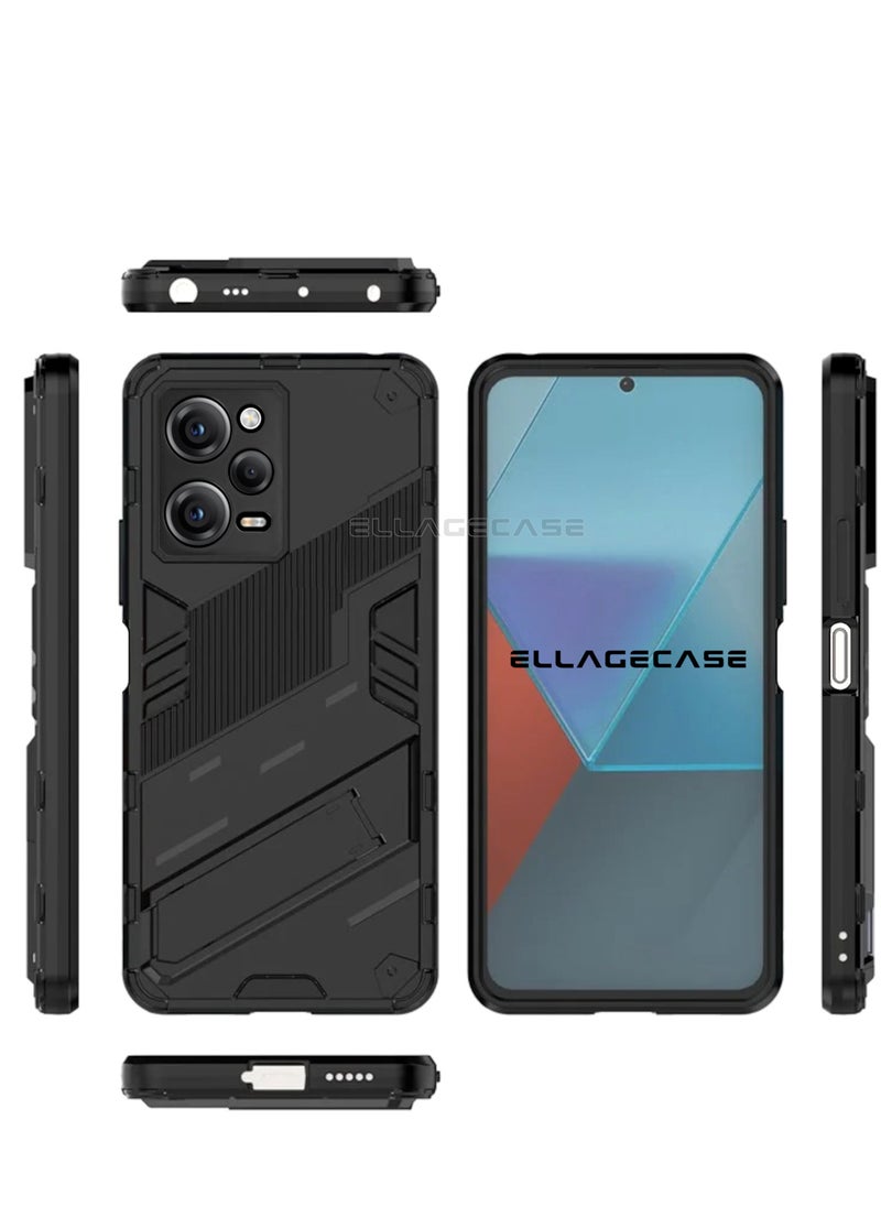 ELLAGECASE Shockproof Case for Xiaomi Redmi Note 12 Pro 5G / Xiaomi Poco X5 Pro 5G, Enhanced Protection, Built-in Magnetic Mount, Convenient Stand, Solid Camera Protection  - Image 2