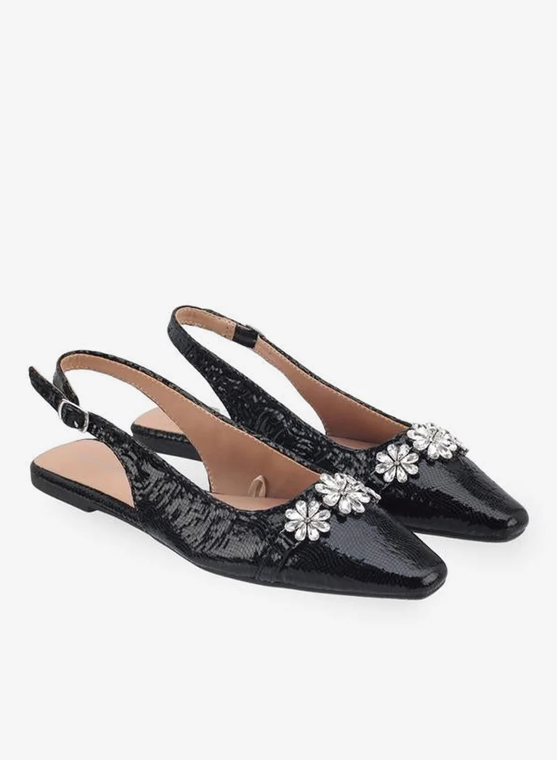 Flora Bella By Shoexpress Flora Bella Women Embellished Pointed Toe Slingback Flats