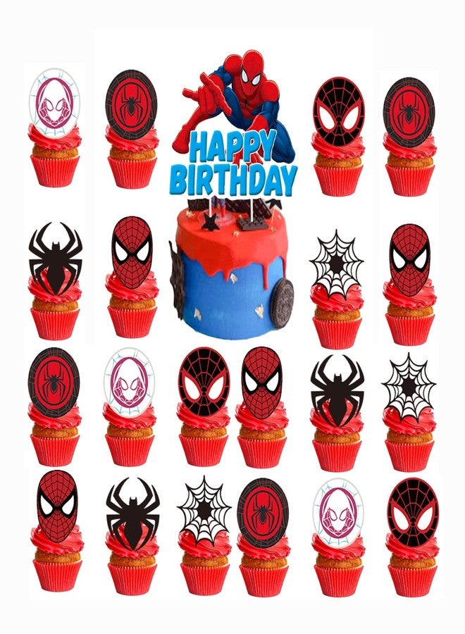 Losede 25PCS Cake Toppers Cupcake Toppers Cake Decorations Birthday Party Supplies Decorations (Style 5) - Image 1