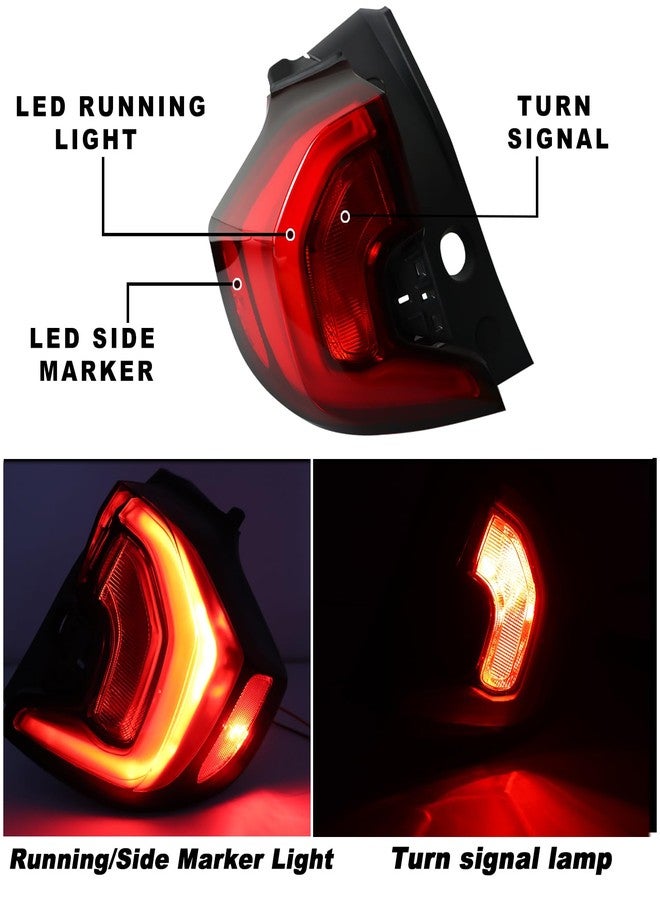 KEEGTBOX Rear Brake & Turn Signal Tail Light Assembly Compatible with GMC Terrain SL, SLE, SLE Diesel, SLT (2018-2021) - Left Outer Driver Side Replacement - Part Number 84379497(Left Driver Side) - Image 3