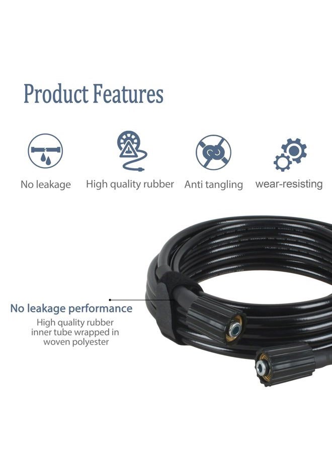 GQNDGN 1 Pcak Pressure Washer Hose 1/4 Inch X 25' for Pressure Washer Replacement Hose 196006GS (black 8 meters long） - Image 3