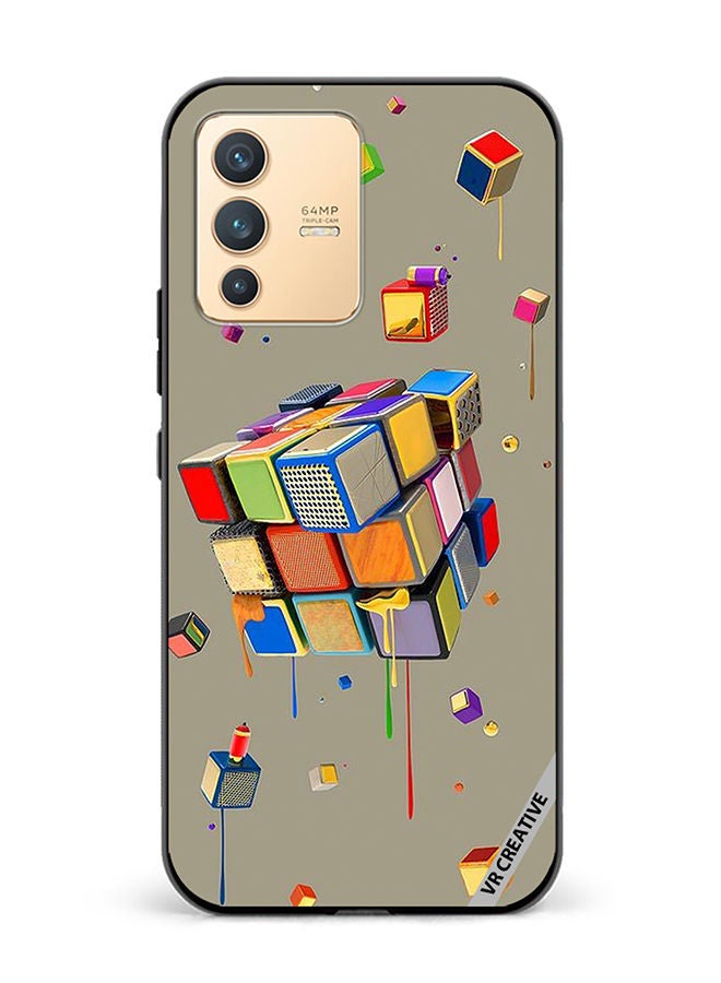 VR CREATIVE Protective Case Cover For Vivo V23 5G Multicolur Design Multicolour - Image 1