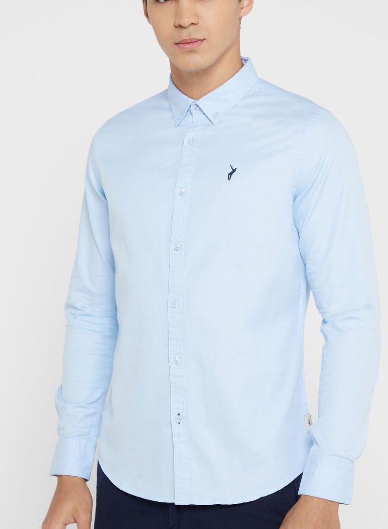 Thomas Scott Classic Slim Fit Button Down Collar Twill Casual Shirt - Image 3