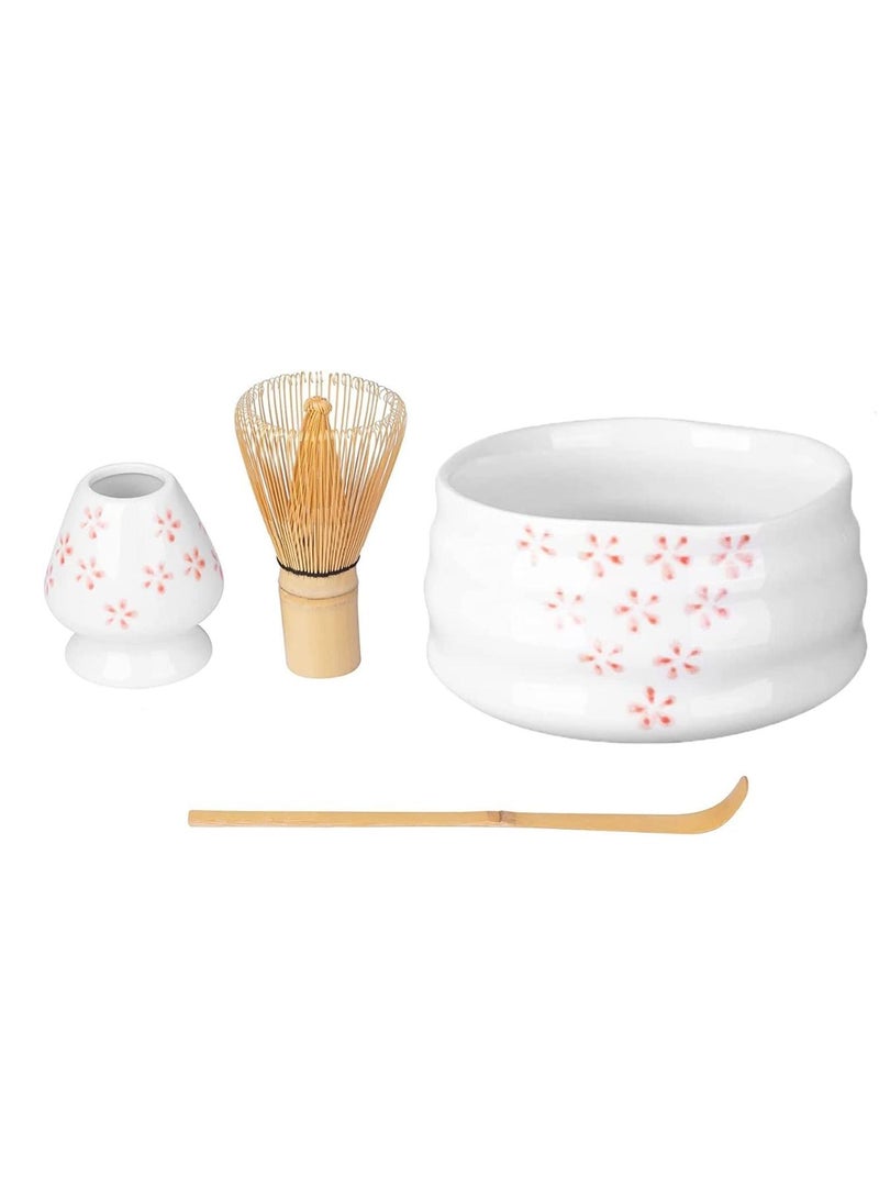 Bluejw مجموعة خفاقة الماتشا المكونة من 4 قطع من أرابيست، مجموعة خفاقة ووعاء الماتشا، مجموعة أدوات الماتشا اليابانية، خفاقة الماتشا المنزلية مع مغرفة تقليدية ووعاء سيراميك، مجموعة مثالية لتحضير الماتشا التقليدي - Image 1