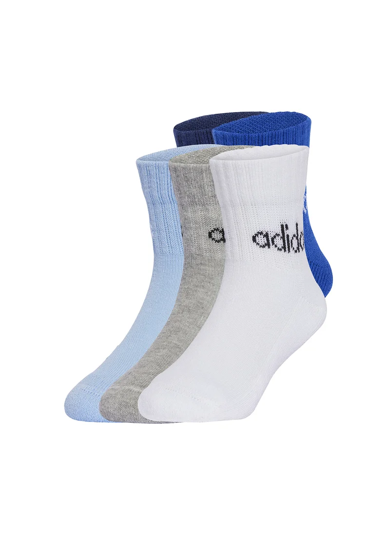 Adidas Kids 5 Pack Ankel Linear Socks