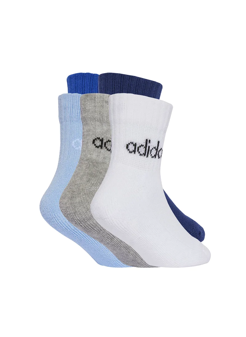 Adidas Kids 5 Pack Ankel Linear Socks