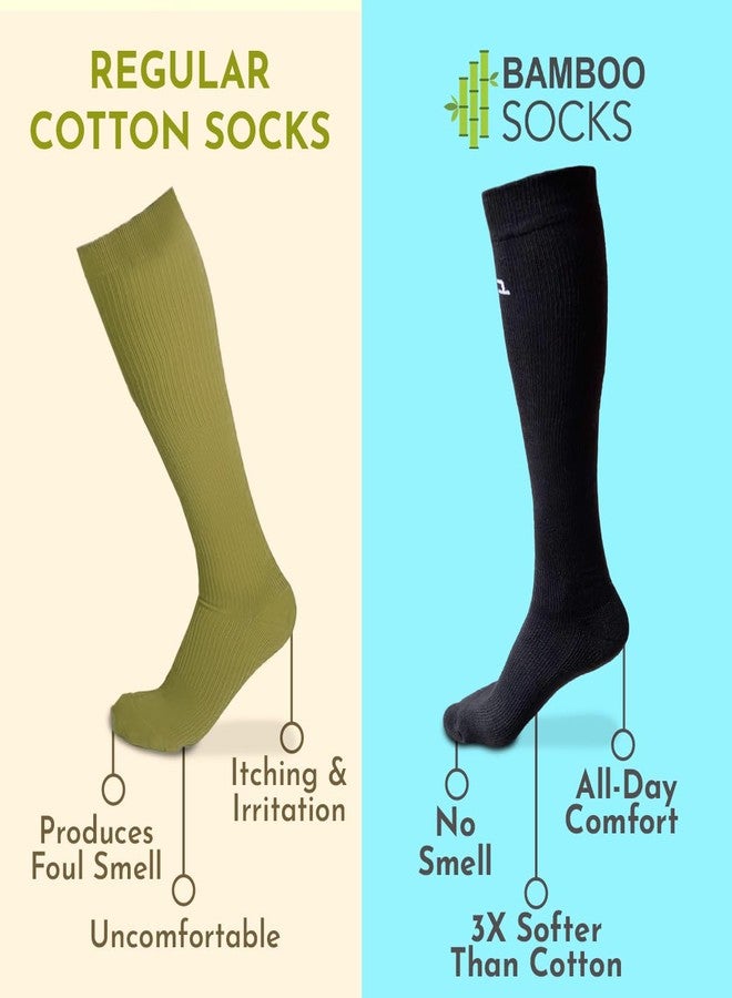 HEELIUM Bamboo Compression Socks For Men & Women | Odour Free & Superior Grip | Running, Cycling, Boosts Blood Circulation & Recovery - Image 2