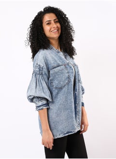 Coctail 5634-jeans jacket-Light blue  - Image 2