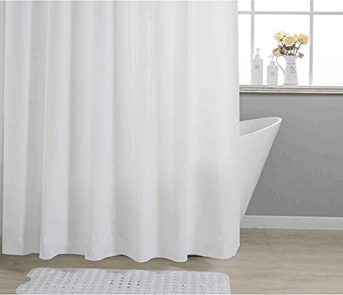 De-Mediocre Clawfoot Tub Shower Curtain 180x70 Inch White Liner All Warp Around Extra Wide 36 Metal Hooks Vinyl Bath Curtain for Clawfoot Stand Up Tub Bathroom PEVA Waterproof Liner - Image 3