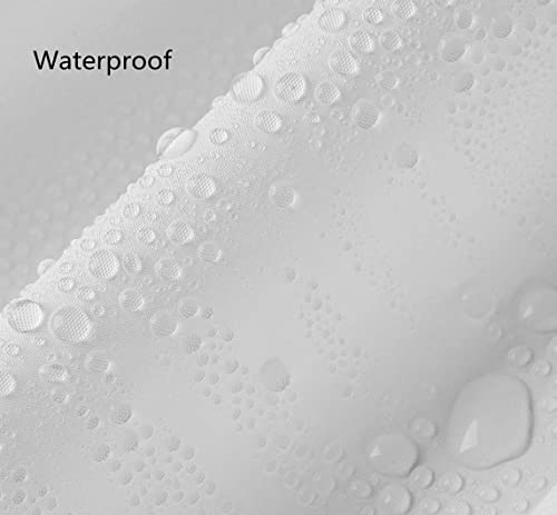 De-Mediocre Clawfoot Tub Shower Curtain 180x70 Inch White Liner All Warp Around Extra Wide 36 Metal Hooks Vinyl Bath Curtain for Clawfoot Stand Up Tub Bathroom PEVA Waterproof Liner - Image 4