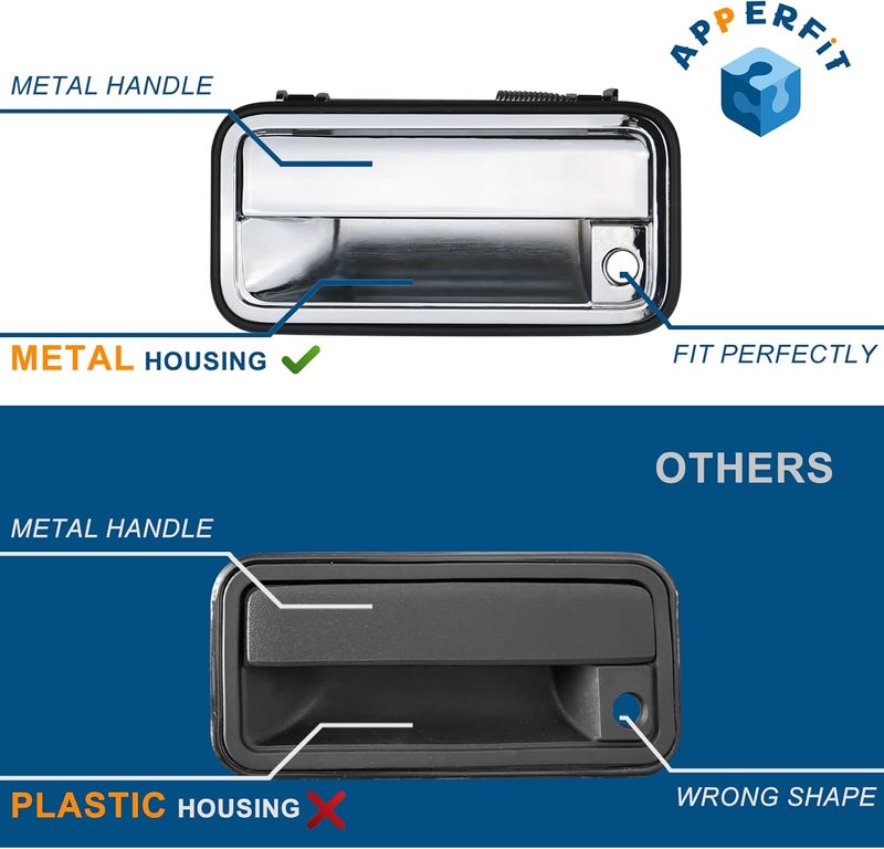 APPERFiT Chrome Exterior Door Handle Set - Image 2