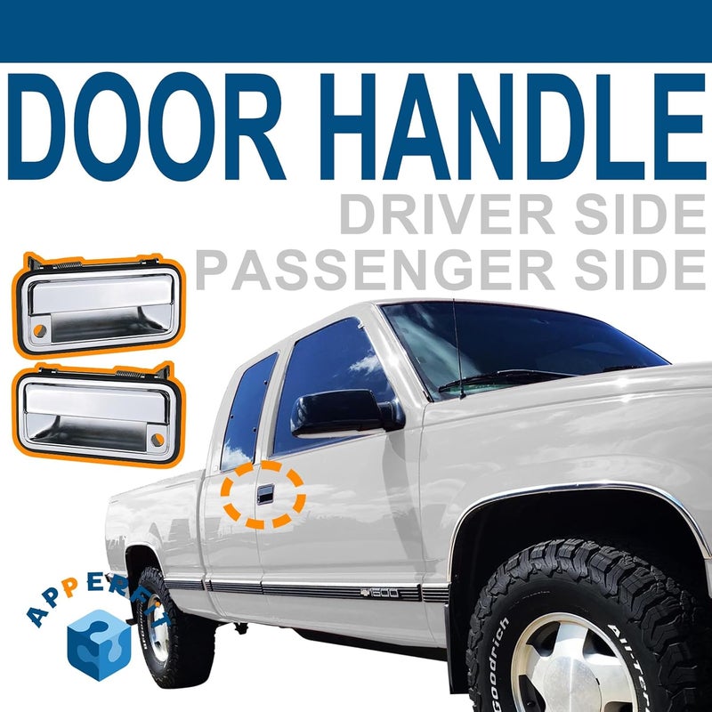 APPERFiT Chrome Exterior Door Handle Set - Image 4