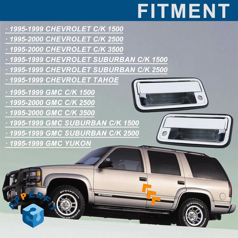 APPERFiT Chrome Exterior Door Handle Set - Image 5