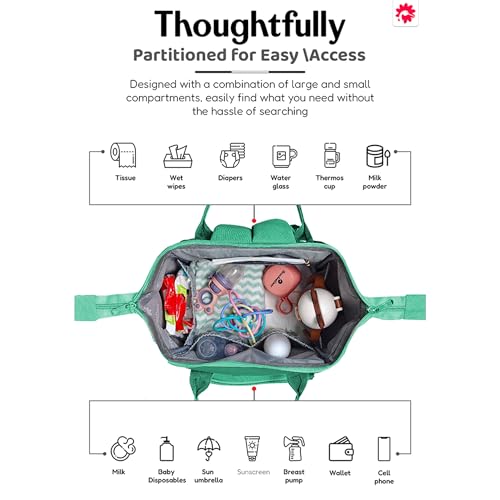 StarAndDaisy Diaper Bag for Baby/Maternity Bag with 16 Multi-Purpose Pockets with Quick Access Diaper & Mobile Pocket/Diaper Bag for Mothers for Travel - Image 4