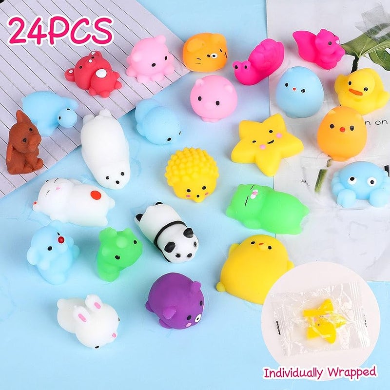 LOKIPA 24PCS Mochi Squishy Toys, Squishy Toys for Kids Easter Basket Stuffers Egg Fillers Gifts Party Favors - Image 3