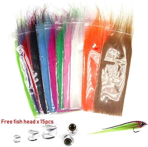 Greatfishing 13packs Mix Color Long Fiber Fly Tying Materials Streamer Fly Tying Material - Image 3