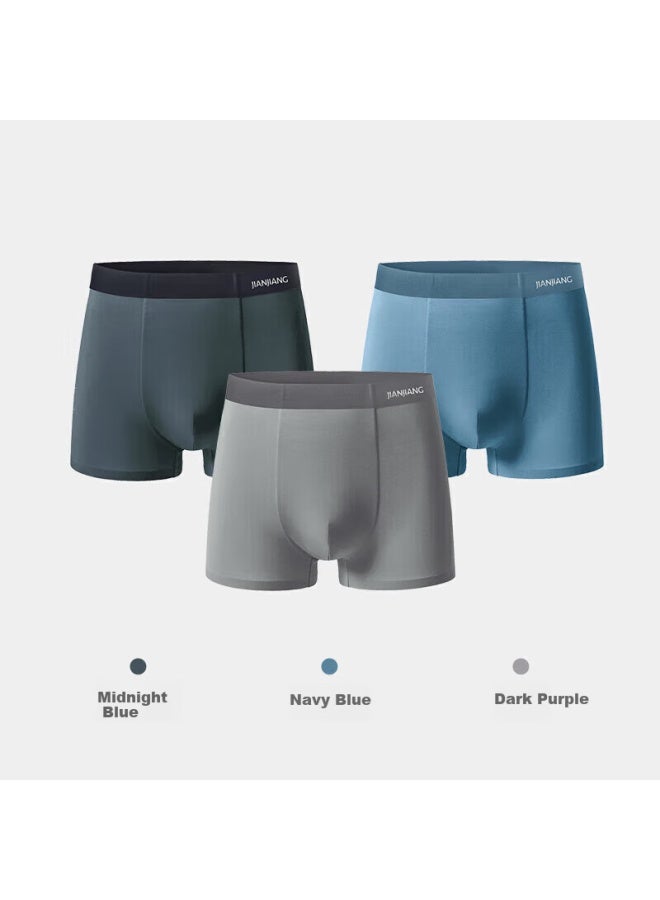 Athlete Jianjiang Men's Modal Boxer Briefs Seamless Antibacterial Comfortable Breathable 3-pack - Image 1