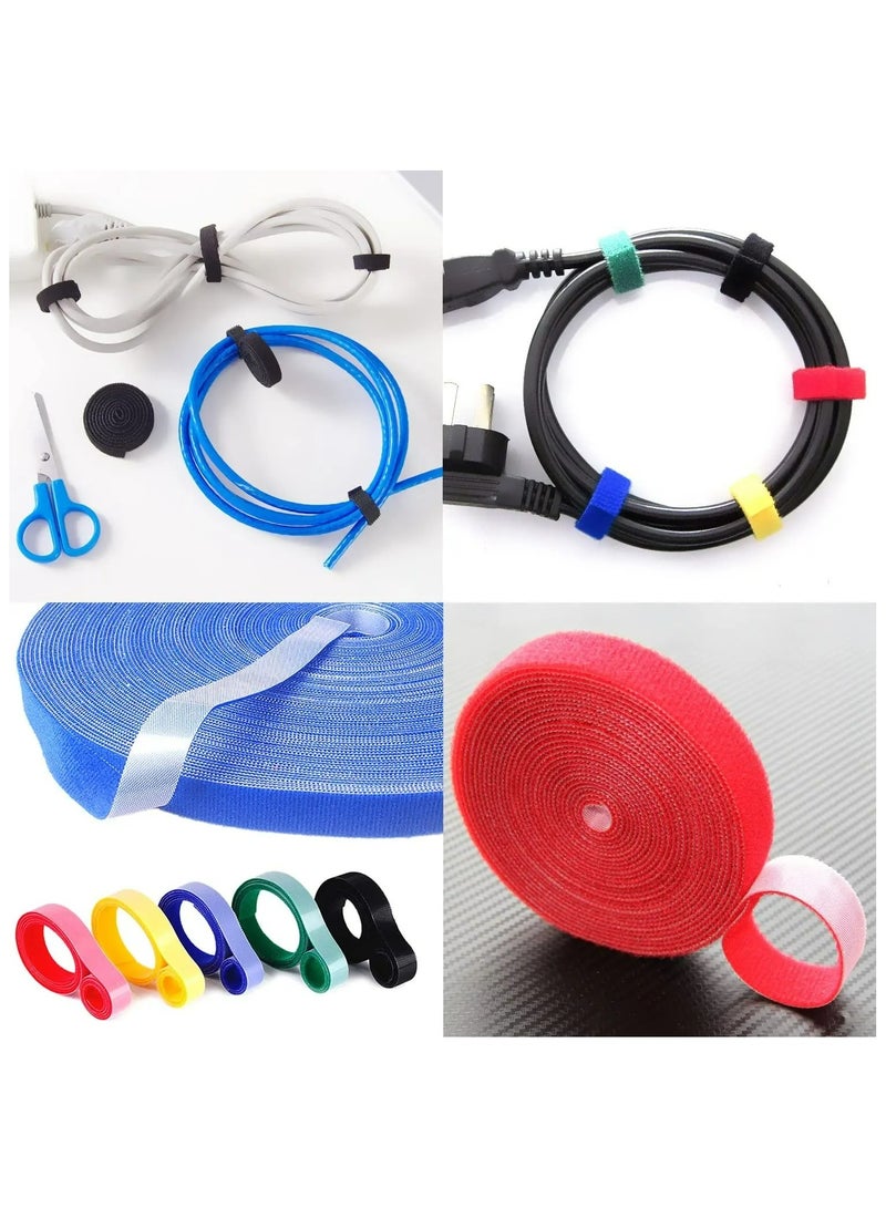Cable Organizer Yellow Cable Management Wire Winder Tape Earphone Mouse Cord Management Ties Protector 1M - Image 2