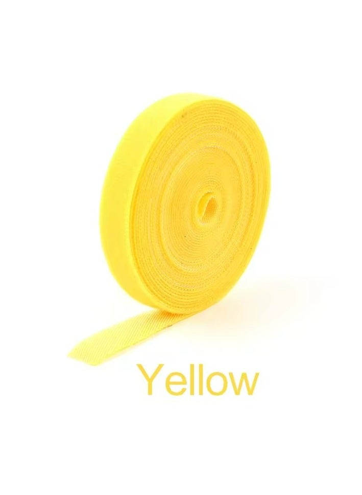Cable Organizer Yellow Cable Management Wire Winder Tape Earphone Mouse Cord Management Ties Protector 1M - Image 1