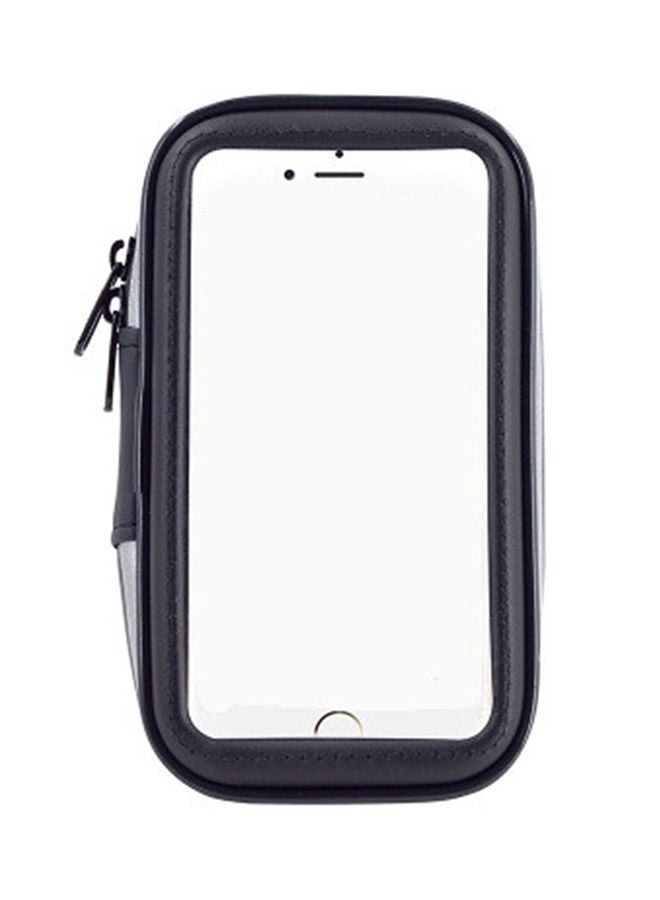 NIBEMINENT Phone Holder Screen Touch Waterproof Bicycle Handlebar Bracket Case Black  - Image 1