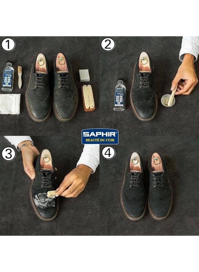 Saphir Cleaner Suede Nubuck Leather Omnidaim 100ml - Image 4