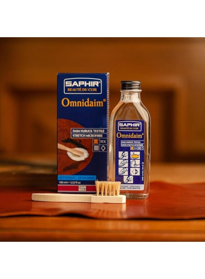 Saphir Cleaner Suede Nubuck Leather Omnidaim 100ml - Image 2