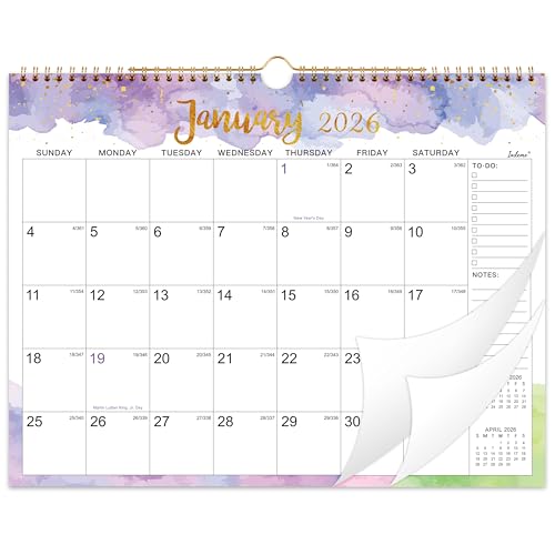Indeme 2026 Calendar - 2026 Wall Calendar, 15" x 11.5", January 2026 - December 2026, Wall Calendar with Twin-Wire Binding, Large Blocks and Julian Dates, Perfect Organizer for Home & Office - Image 1