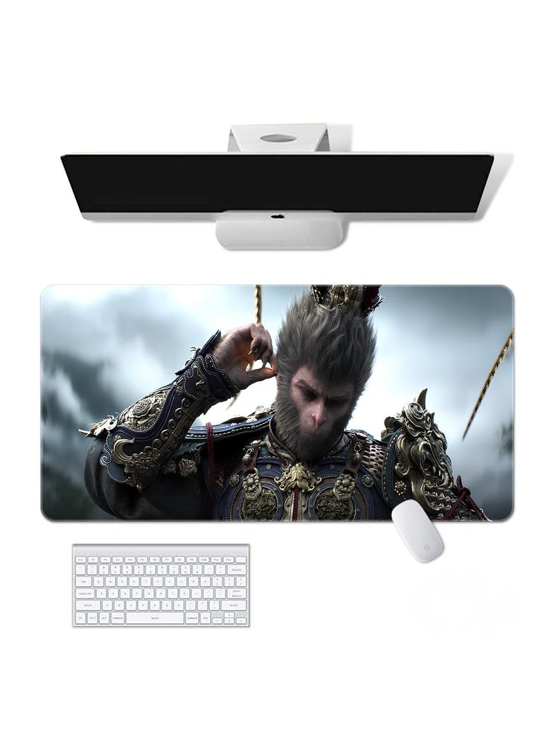 Y&D Black Myth Wukong Esports Games Gift Gaming Mouse Pad Extended Large Mat Desk Pad Stitched Edges Mousepad Long Mouse Pad And Non-Slip Rubber Base Mice Pad 900x400x3MM XXXL Large Mouse Pad  - Image 1
