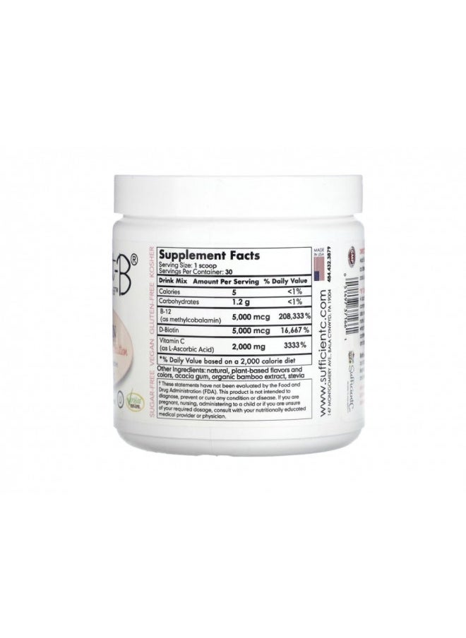 Sufficient-C Sufficient-C Abundant-B High-Dose Methyl B-12 and Biotin Pink Lemonade Energy Drink Mix Solution - Flavor w/Function in Each Refreshing sip!  - Image 1