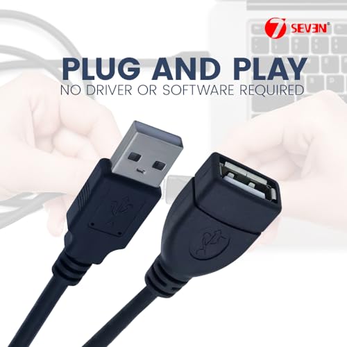 7-Seven 7SEVEN® USB Cable 2.0 3m Extension Male-A to Female-A Suitable to Extend Mouse Printer Scanner Keyboard DVR NVR External HDD Device to Operate Conveniently - Image 4