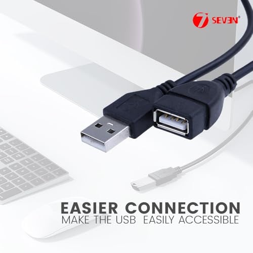 7-Seven 7SEVEN® USB Cable 2.0 3m Extension Male-A to Female-A Suitable to Extend Mouse Printer Scanner Keyboard DVR NVR External HDD Device to Operate Conveniently - Image 5