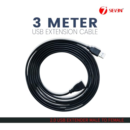 7-Seven 7SEVEN® USB Cable 2.0 3m Extension Male-A to Female-A Suitable to Extend Mouse Printer Scanner Keyboard DVR NVR External HDD Device to Operate Conveniently - Image 2