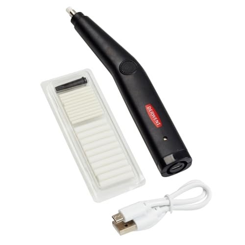 Derwent USB Rechargeable Eraser with 20 Replacement Erasers, Includes USB Charging Lead, Ideal for Erasing Detailed and Technical Drawing, Professional Quality - 2305810, White - Image 1