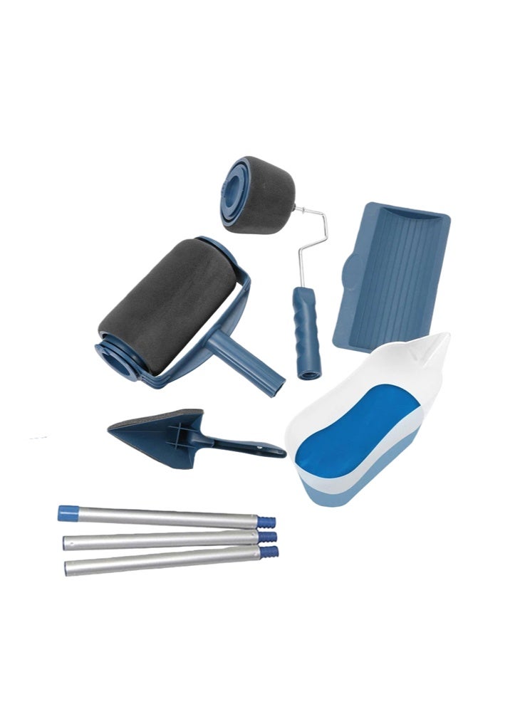 general Multi-Purpose Paint Roller Kit 6PCS - Long Handle Roller Angle Brush & Tray for Wall Ceiling Furniture Painting - Image 1