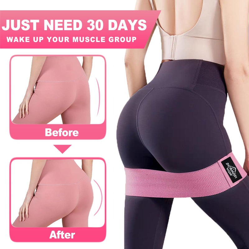 DICYWUDI Fabric Resistance Bands for Working Out, 3Pack or 6Pack Non-Slip Exercise Bands for Women and Men, Fabric Booty Bands for Home, Exercise Fitness, Pilates, Stretching - Image 5