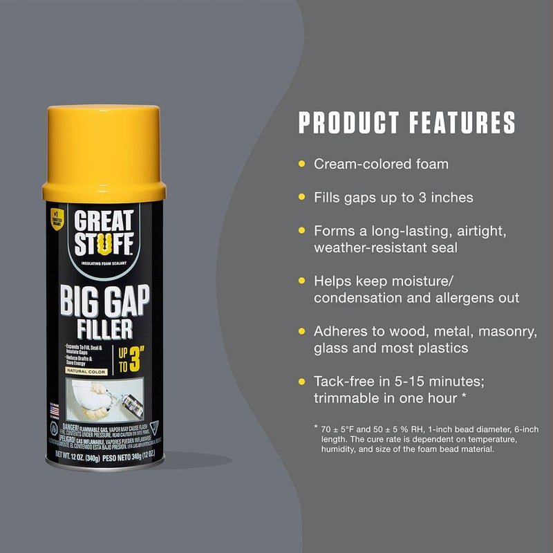 Great Stuff 20 oz Big Gap Filler Insulating Foam Sealant (package may vary) - Image 3