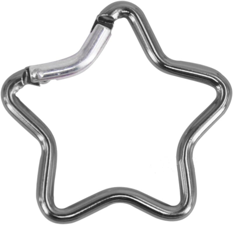 Spring Snap Locking Carabiner Keychain Clip Aluminum Alloy Hook in Black - Image 1