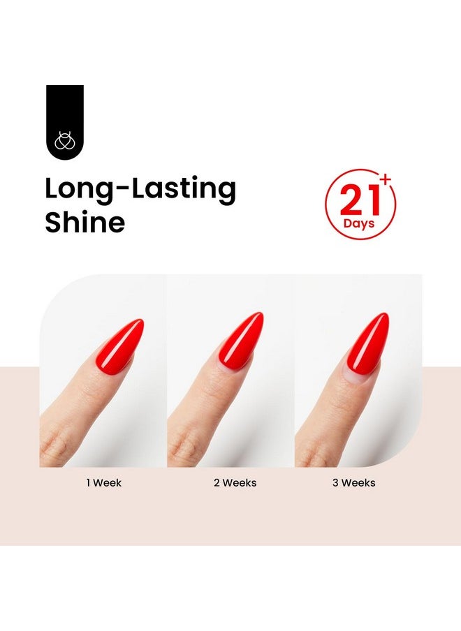 beetles Gel Polish - Beetles Gel Polish 15ml/0.51fl oz No Wipe Top Coat, High Gloss Shiny Long-Lasting Clear Gel Top Coat, Soak Off Nail Lamp Nail Gel, Home DIY Manicure and Nail Salon Valentine's Day Gift for Women - Image 1