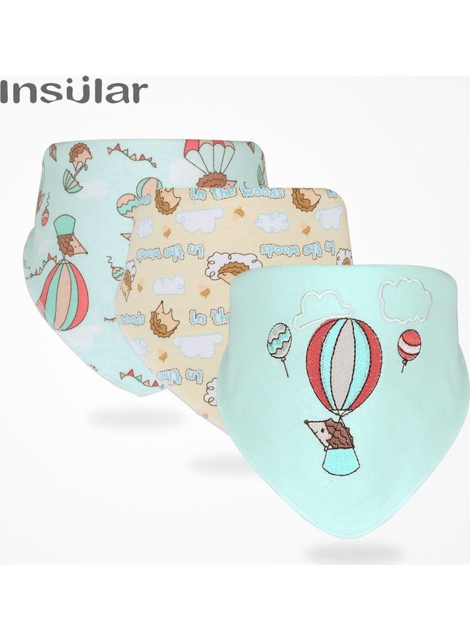 insular 3-Piece Sleeveless Baby Carrier, Waterproof And Oil Resistant Children's Baby Bib, Baby Feeding Carrier With Pockets, Washable And Adjustable Aprons, Children's Soft Protective Clothing - Image 1