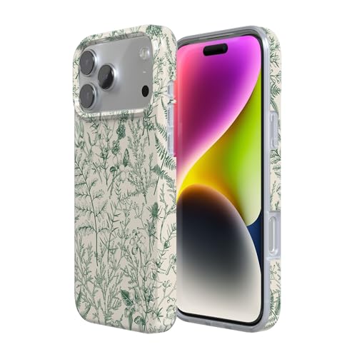 Casely iPhone 17 Pro Case Sage Garden Green Floral Compatible with MagSafe Classic Ultra Slim Design - Image 3