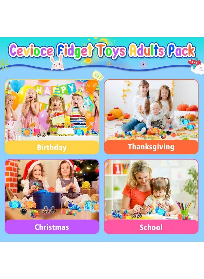 Cevioce 10 قطع ألعاب فidget للبالغين، هدايا عيد الميلاد للمراهقين الأولاد والبنات، ألعاب حسية للتوحد مع دوائر مغناطيسية ودوّار فidget، ألعاب فidget قابلة للضغط لتخفيف التوتر، هدايا حفلات للأطفال - Image 5