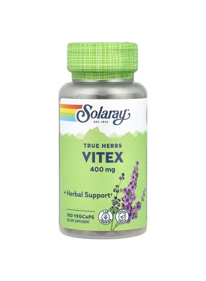 سولاراي، ترو هيربس، فيتكس، 400 ملغ، 100 كبسولة نباتية